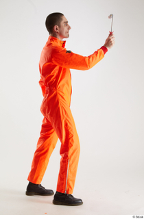 Shawn Jacobs Painter in Orange Pose 2 standing whole body…